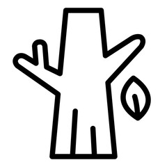 Obraz premium Dry tree outline icon symbolizing autumn and winter seasons with bare branches