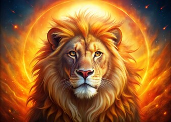 Fototapeta premium Captivating Leo Portrait Photography for Zodiac Enthusiasts and Astrology Lovers