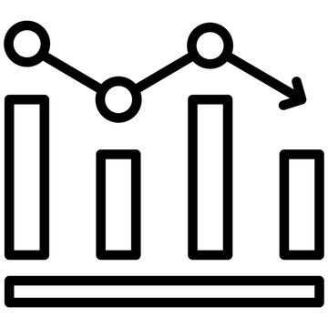 down graph icon