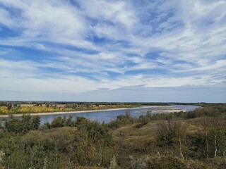 clouds over the river