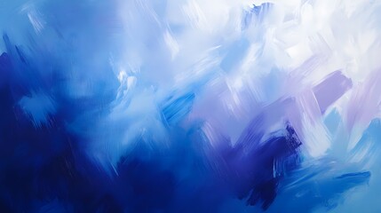 Fototapeta premium Abstract brushstrokes in rich blues and purples, creating a sense of depth and motion.
