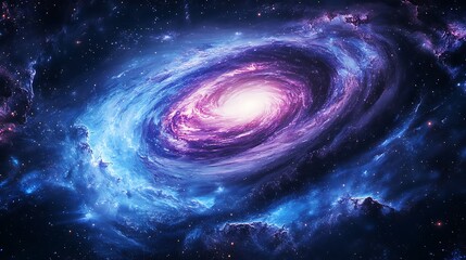 1. A breathtaking spiral galaxy filled with vibrant colors, showcasing cosmic beauty and the mysteries of the universe.