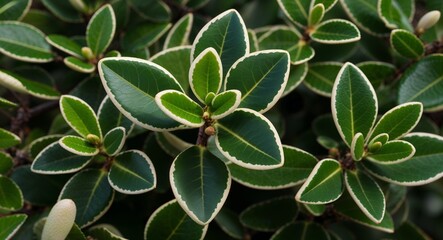 Yew plant leaves background