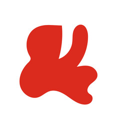 Red green abstract shapes vectors