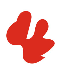 Red green abstract shapes vectors