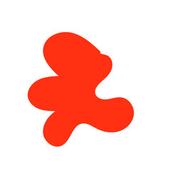 Red green abstract shapes vectors