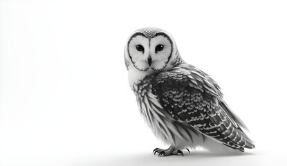 owl isolated on white