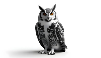 owl isolated on white