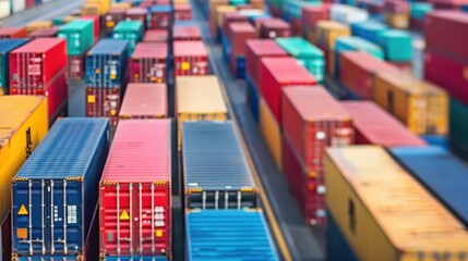 Fototapeta premium Connected Logistics: Optimize logistics operations with IoT devices that track shipments, monitor temperature-sensitive items, and streamline fleet efficiency. 