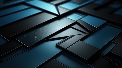 a dark blue abstract background with squares and rectangles