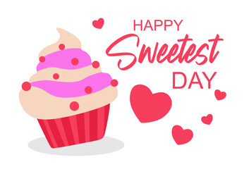 happy chocolate cupcake day with delicious chocolate