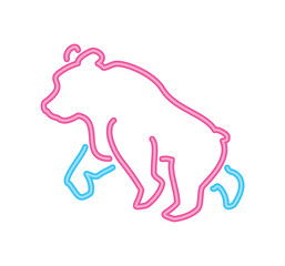 big bear neon lights animal