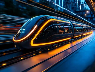 Fototapeta premium Smart Transportation Network: A city transit system optimized by AI, where foresight into traffic patterns and commuter habits provides insights for creating a smooth and efficient future transportati