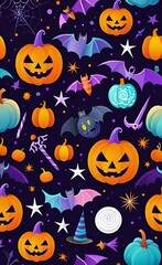 colorful halloween background