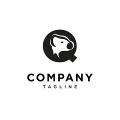 Letter Q Koala Logo Icon Vector