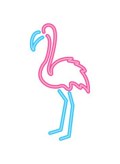 flamingo bird neon lights animal