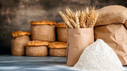 Premium Wheat Flour Production at High End Industrial Mill