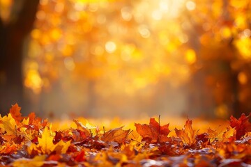 Fallen Leaves Season Background