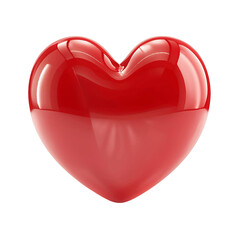 Fototapeta premium Transparent Background 3D Red Velvet Heart Render