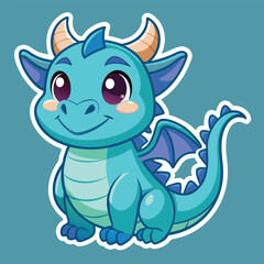 Dragon sticker vector