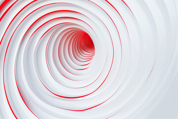 Fototapeta premium Abstract white background featuring dynamic red circle lines design