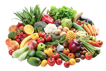 Vibrant Array of Fresh Vegetables and Fruits Showcasing Nature's Bounty and Rich Diversity