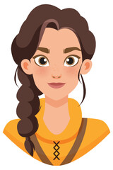 Smiling Woman with Braided Hair