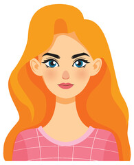 Woman with Long Red Hair