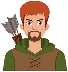 Medieval Archer with Quiver