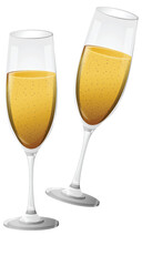 Champagne Toast Celebration Illustration