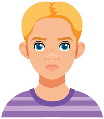 Blonde Boy Avatar Illustration