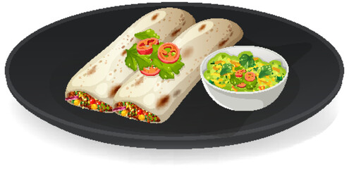Mexican Burritos with Guacamole