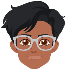 Smiling Person with Glasses