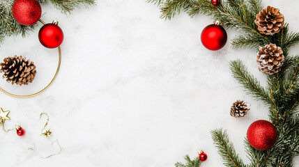 A beautiful holiday wreath adorned with pinecones and red berries for festive decorations