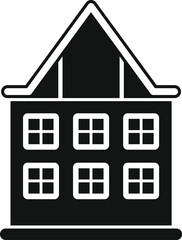 Simple vector icon of a building, perfect for websites or apps