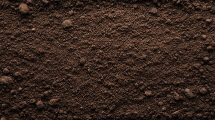 Highresolution top view of fertile soil with rocks and pebbles, perfect for agriculture and gardening concepts.