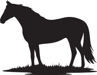 Obraz premium silhouette vector, and art style horse.