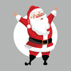 santa happy standing