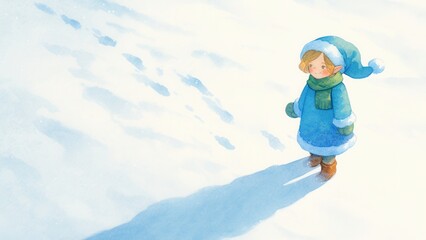 Twinkling Shadow Elf, casting shimmering shadows on the snow