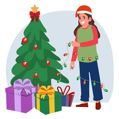 girls and women in various situations