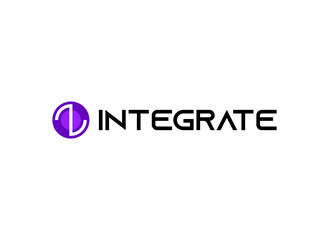 A modern logo design featuring the word "INTEGRATE" with a circular element.