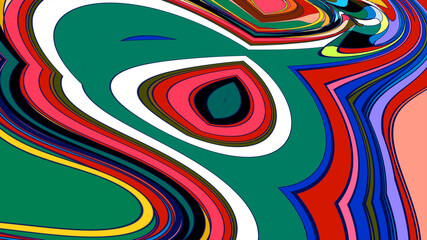 Abstract, colorful, psychedelic fluid background for Music Festival 2025