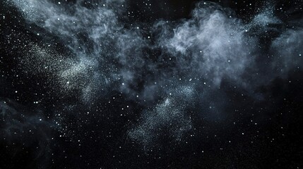 Fototapeta premium Cosmic Scene with Stars and Nebulae in Dark Space