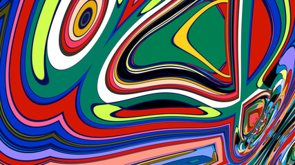 Abstract, colorful, psychedelic fluid background for Music Festival 2025