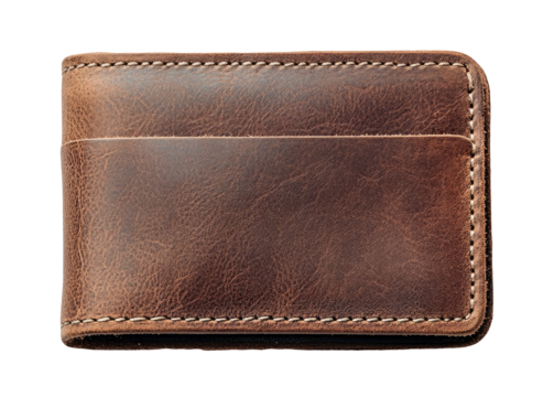 Brown purse isolated on transparent background