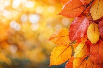 Obraz premium Fallen Leaves Season Background