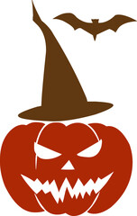  happy halloween day icon and character on background