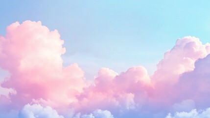 Soft Pink Clouds in a Tranquil Sky