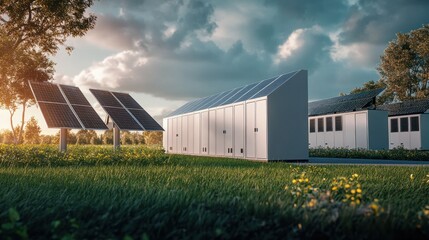 Solar energy home battery storage system, providing backup power and contributing to a green, sustainable energy solution