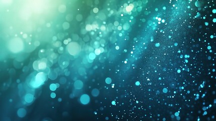 Naklejka premium Abstract Blue and Green Bokeh Background with Light Effects